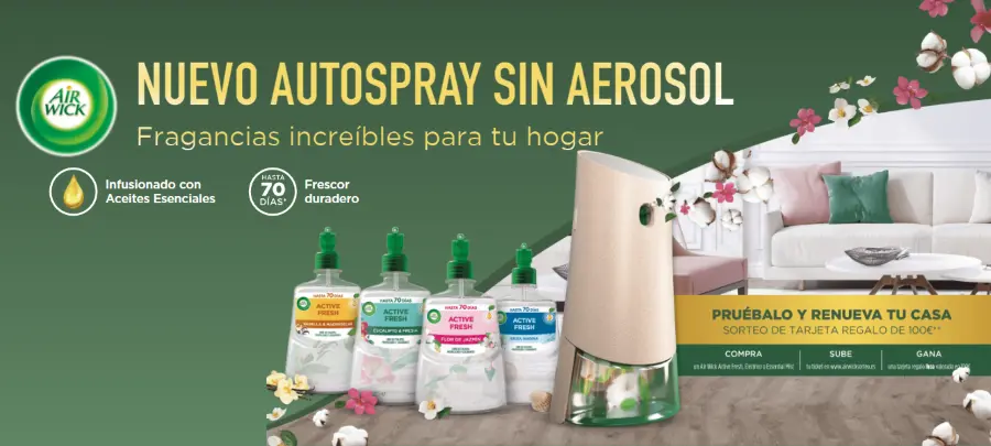 Air Wick sortea una Tarjeta Regalo de 100€