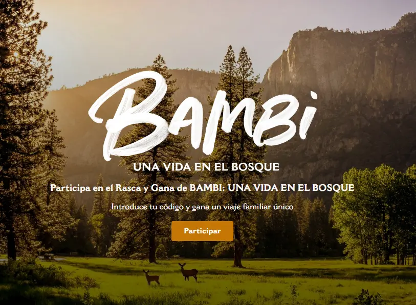 Participa en el Rasca y Gana de BAMBI: UNA VIDA EN EL BOSQUE