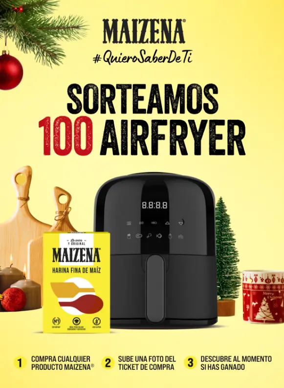 Maizena sortea 100 Airfryer en su Sorteo de Navidad