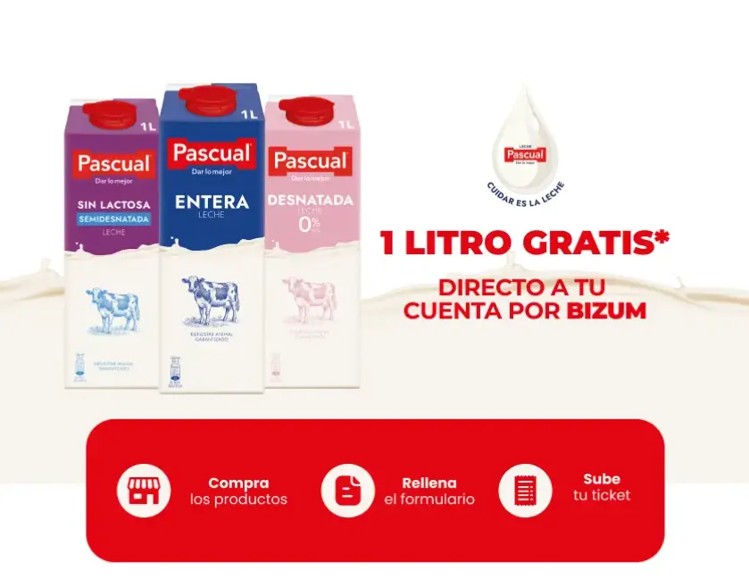 Un Litro GRATIS de Leche Pascual directo a tu Cuenta de Bizum