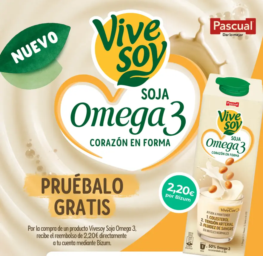 Prueba GRATIS Vivesoy Soja Omega 3
