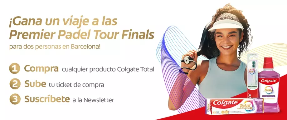 Gana un viaje a las Premier Padel Tour Finals de Barcelona con Colgate