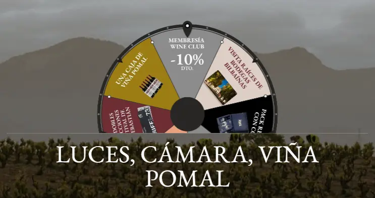 Disfruta de una copa de Viña Pomal y prueba suerte con su ruleta