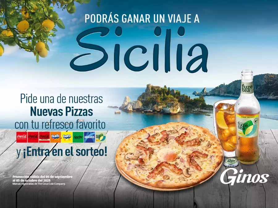 Gana un viaje a Sicilia en el 40 aniversario de Ginos