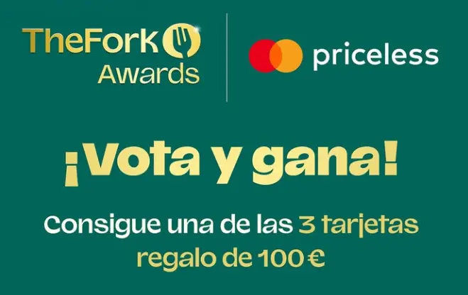 Vota en los The Fork Awards y gana una Tarjeta Regalo de 100€