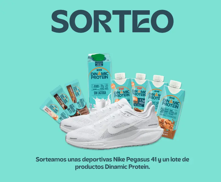 Sorteo de unas Nike Pegasus 41 y un lote Dinamic Protein