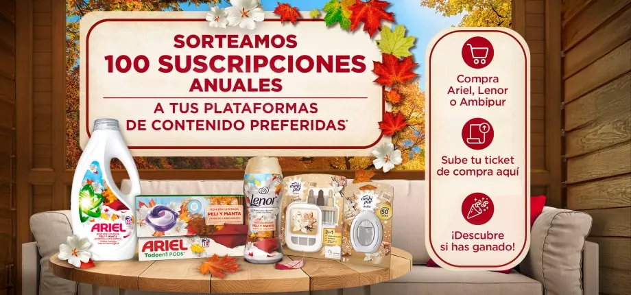 Sorteo Peli y Manta de Ariel y Lenor