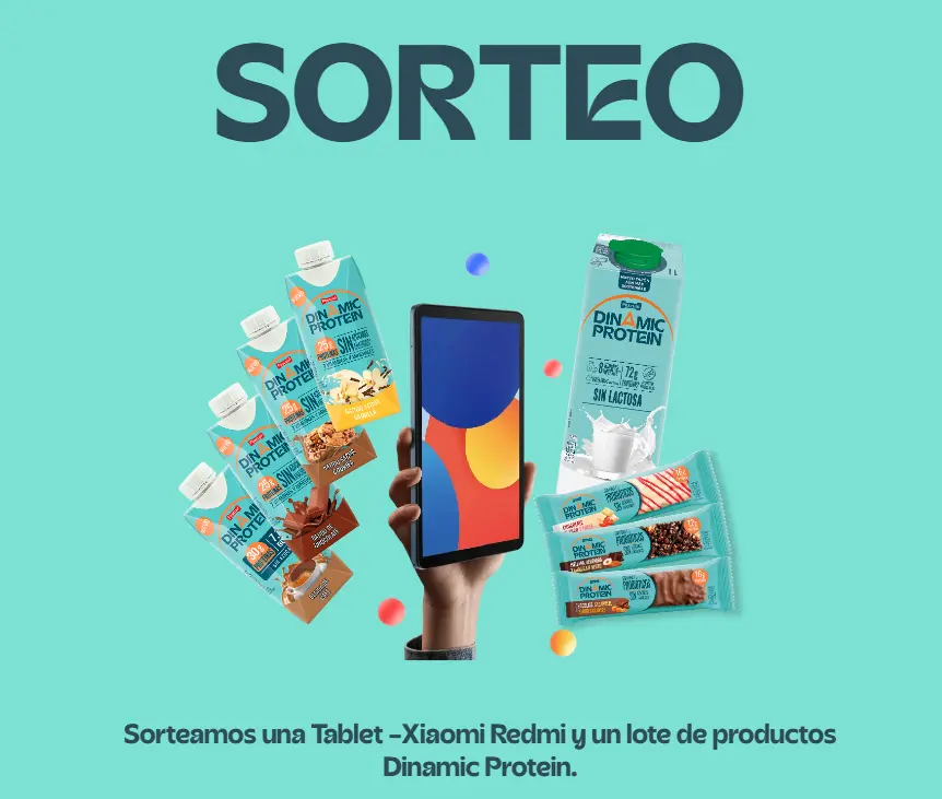 Gana una Tablet Xiaomi Redmi y un lote de productos Dinamic Protein