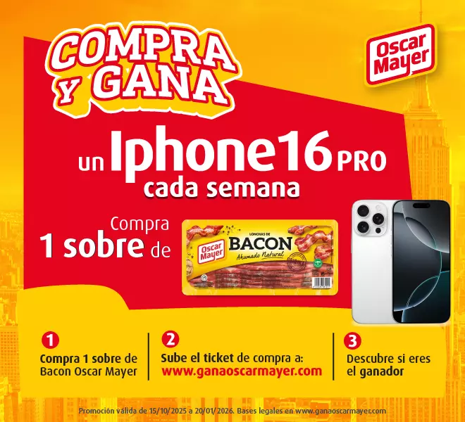 Gana con Oscar Mayer un iPhone 16 PRO cada semana