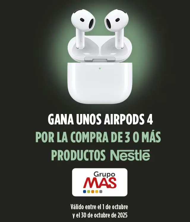 Gana unos Apple Airpods de 4ª generación en Grupo MAS