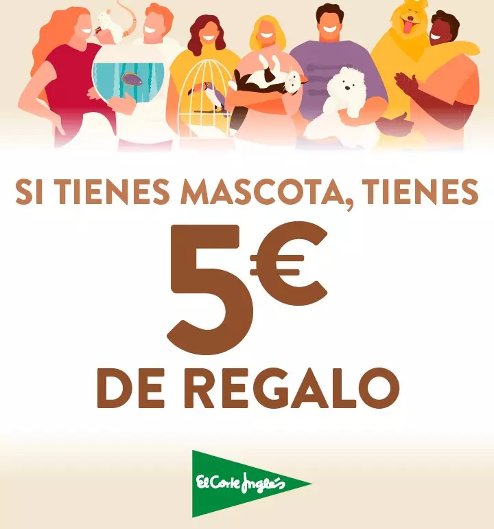 Si tienes mascota, tienes 5€ de regalo