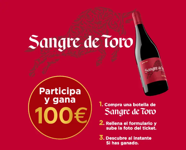 Compra una botella de Sangre de Toro y gana 100€