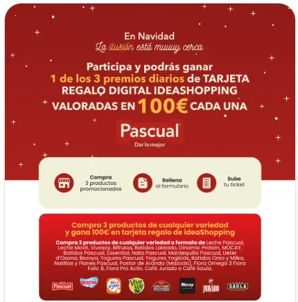 Gana una Tarjeta Regalo Digital de Idea Shopping con Pascual