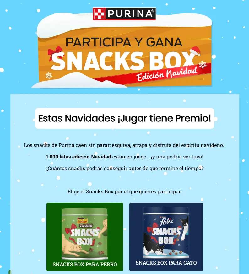 Estas Navidades, jugar tiene Premio con Purina