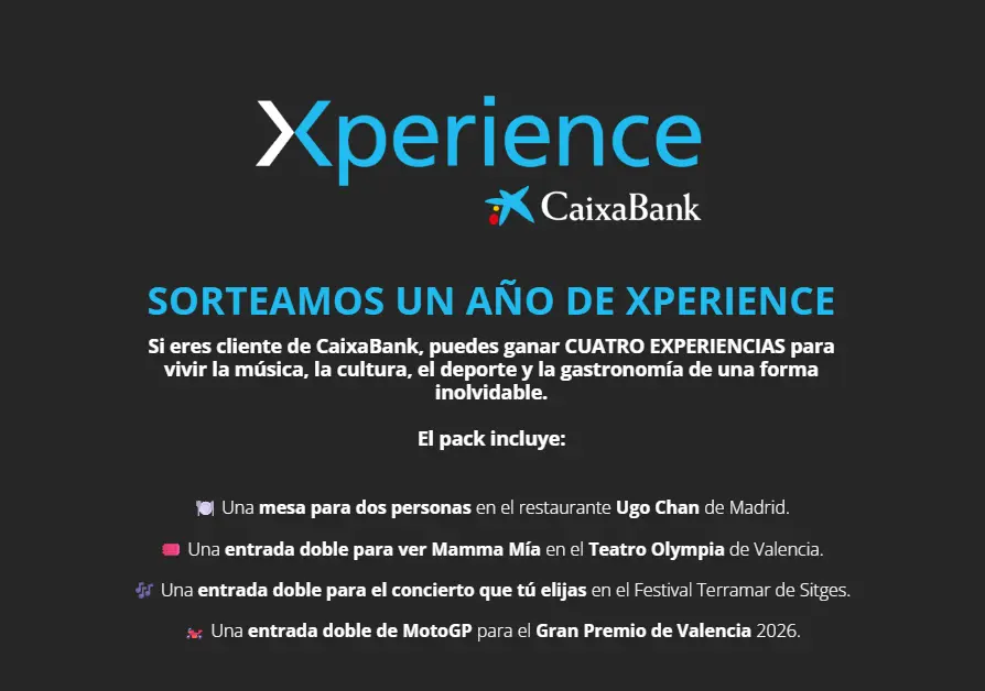 CaixaBank te regala un año de Xperience
