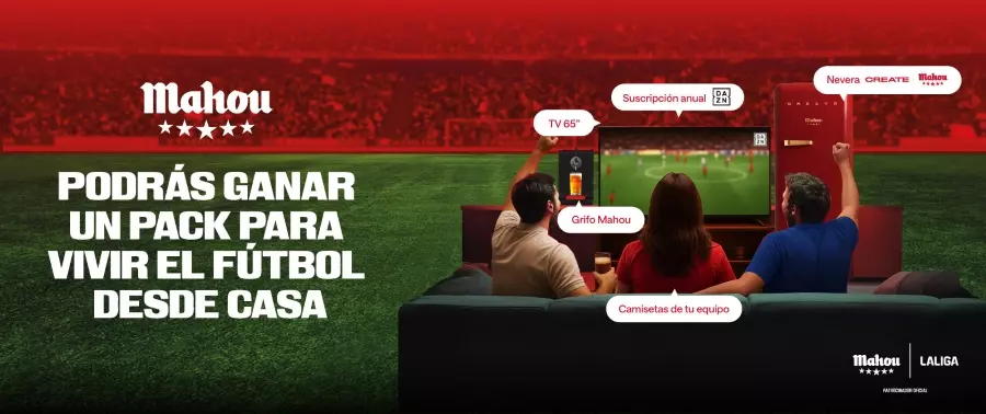 Gana con Mahou un Pack para ver el Fútbol desde Casa