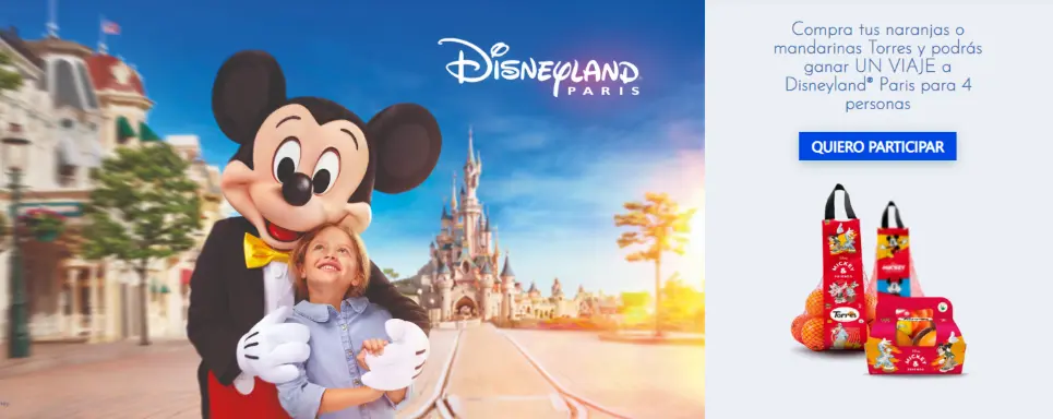 Gana un Viaje a Disneyland con naranjas y mandarinas Torres