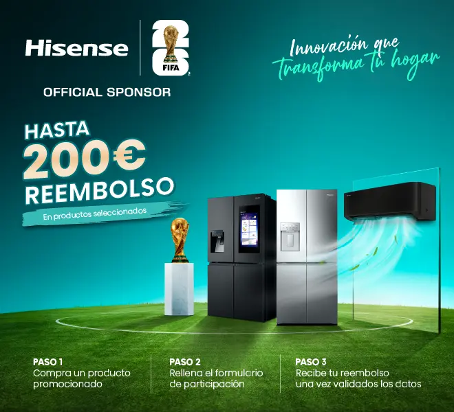 Hasta 200€ de reembolso con Hisense Mundial 2026