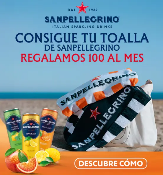 Consigue tu toalla de Sanpellegrino