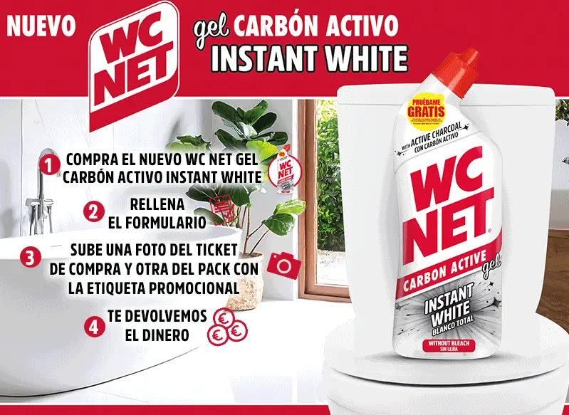 Prueba GRATIS el nuevo WC NET carbon activo instant White