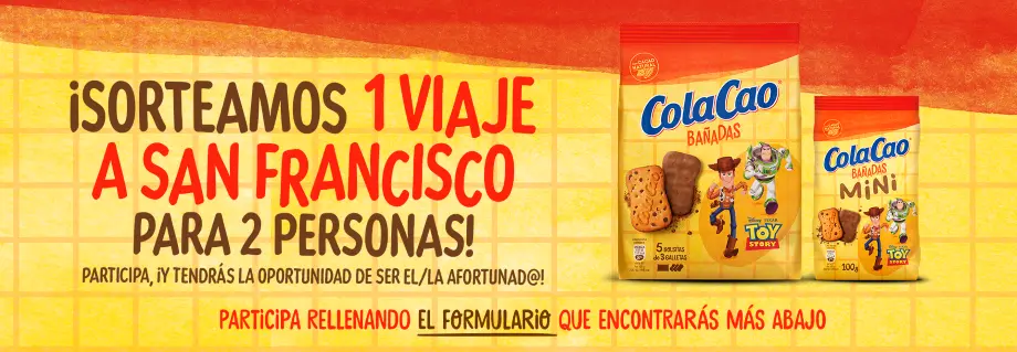 Viaja a San Francisco con galletas ColaCao y los personajes de Toy Story 5