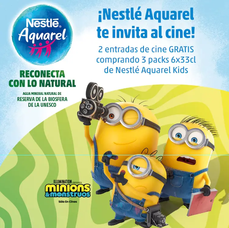 Nestlé Aquarel te invita al cine a ver Minions & Monsters