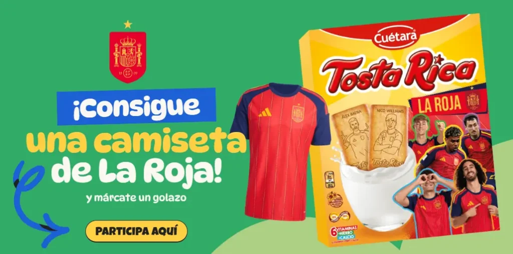 Consigue una camiseta de La Roja con Tosta Rica