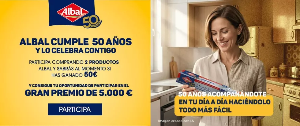 Celebra los 50 años de Albal ganando premios desde 50 hasta 5.000€