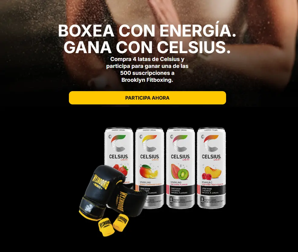 Gana suscripciones a Brooklyn Fitboxing con Celsius