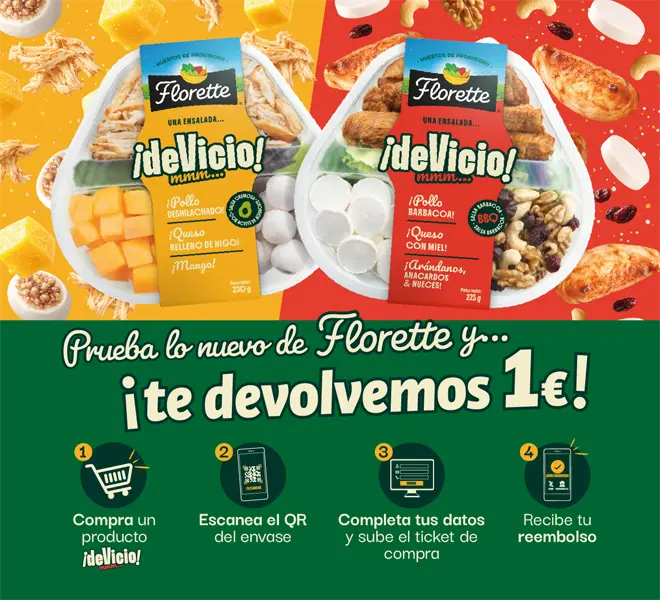 Prueba lo nuevo de Florette y llévate un Euro de descuento