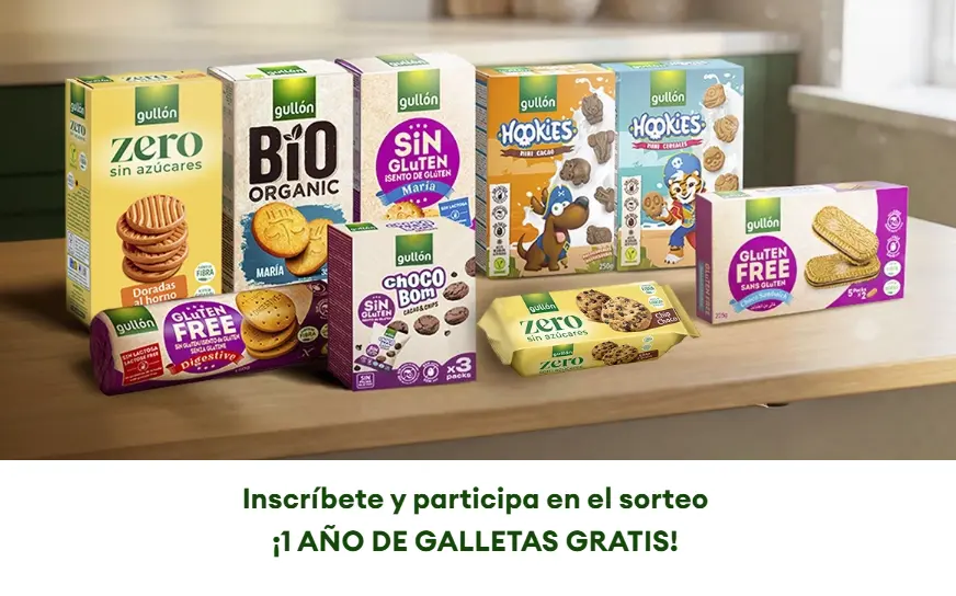Participa en el sorteo de un año de galletas Gullón GRATIS