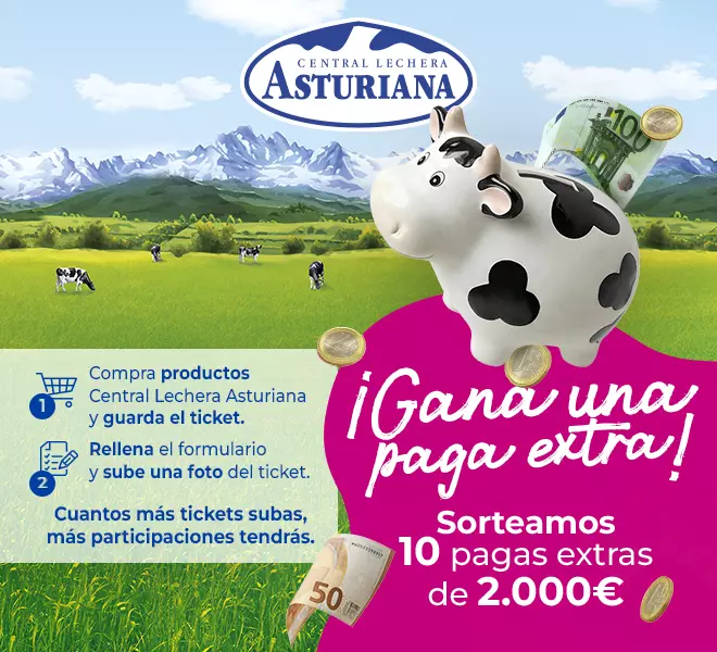 Central Lechera Asturiana sortea 10 pagas extra de 2.000€