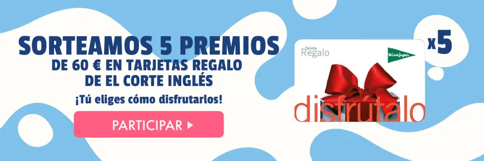 Central Lechera sortea 5 premios de 60€ en tarjetas regalo de El Corte Inglés