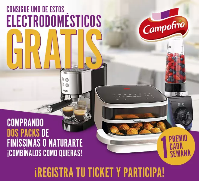 Consigue un Electrodoméstico GRATIS cada día en "Cuídate con Campofrío"