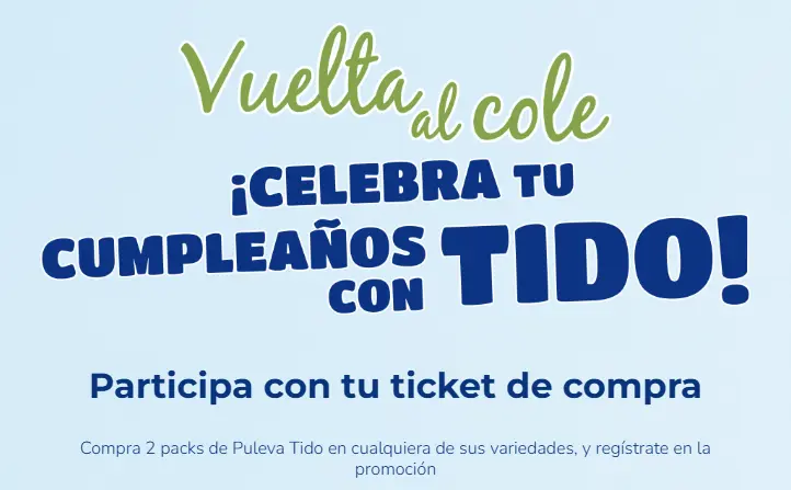 Celebra tu cumpleaños y la Vuelta al Cole con Puleva Tido