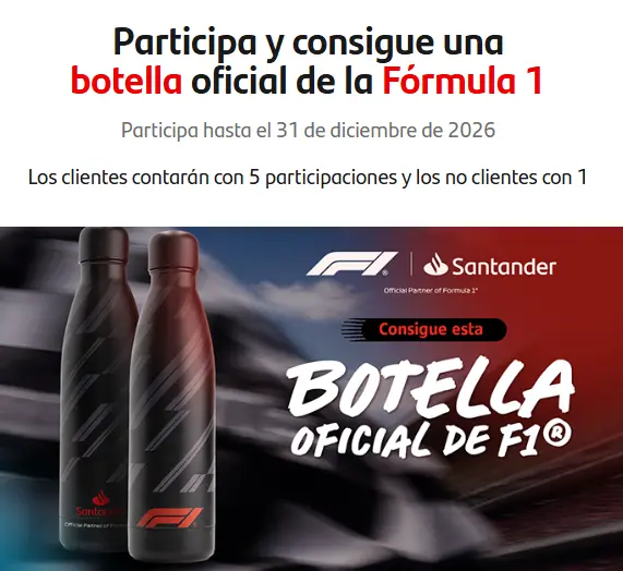 Participa y consigue una botella oficial de la Fórmula 1