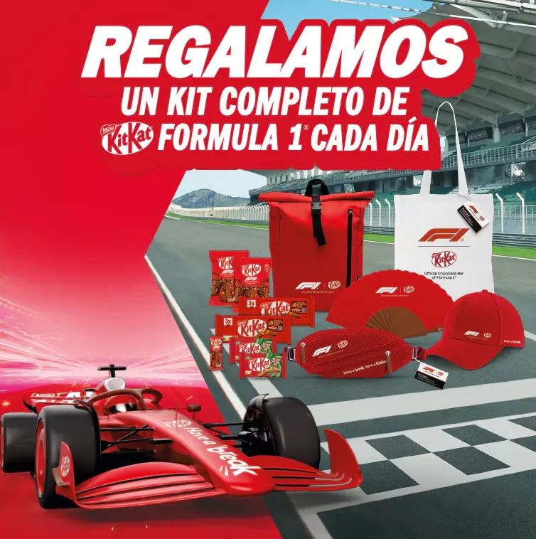 Sorteo de un Kit completo de KitKat Fórmula 1 cada día