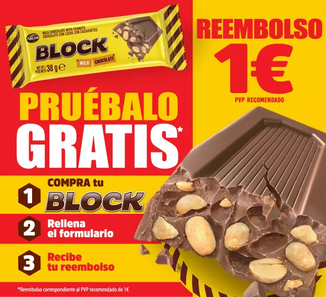 Prueba GRATIS la nueva chocolatina Block