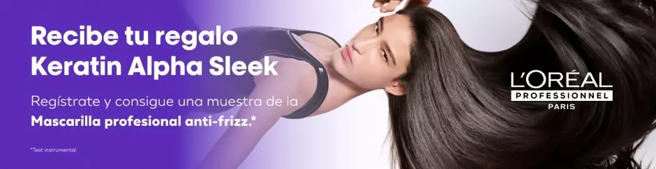 Recibe GRATIS una muestra de la mascarilla profesional Keratin Alpha Sleek