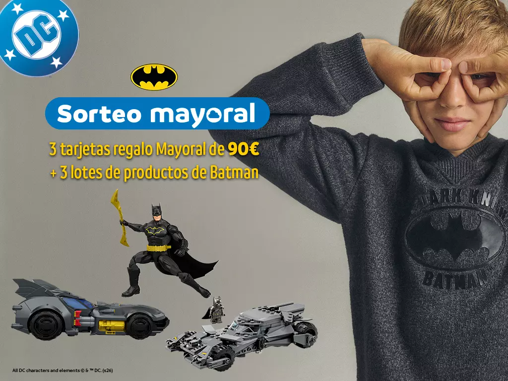 Participa en el Sorteo Mayoral y llévate un lote de productos de Batman